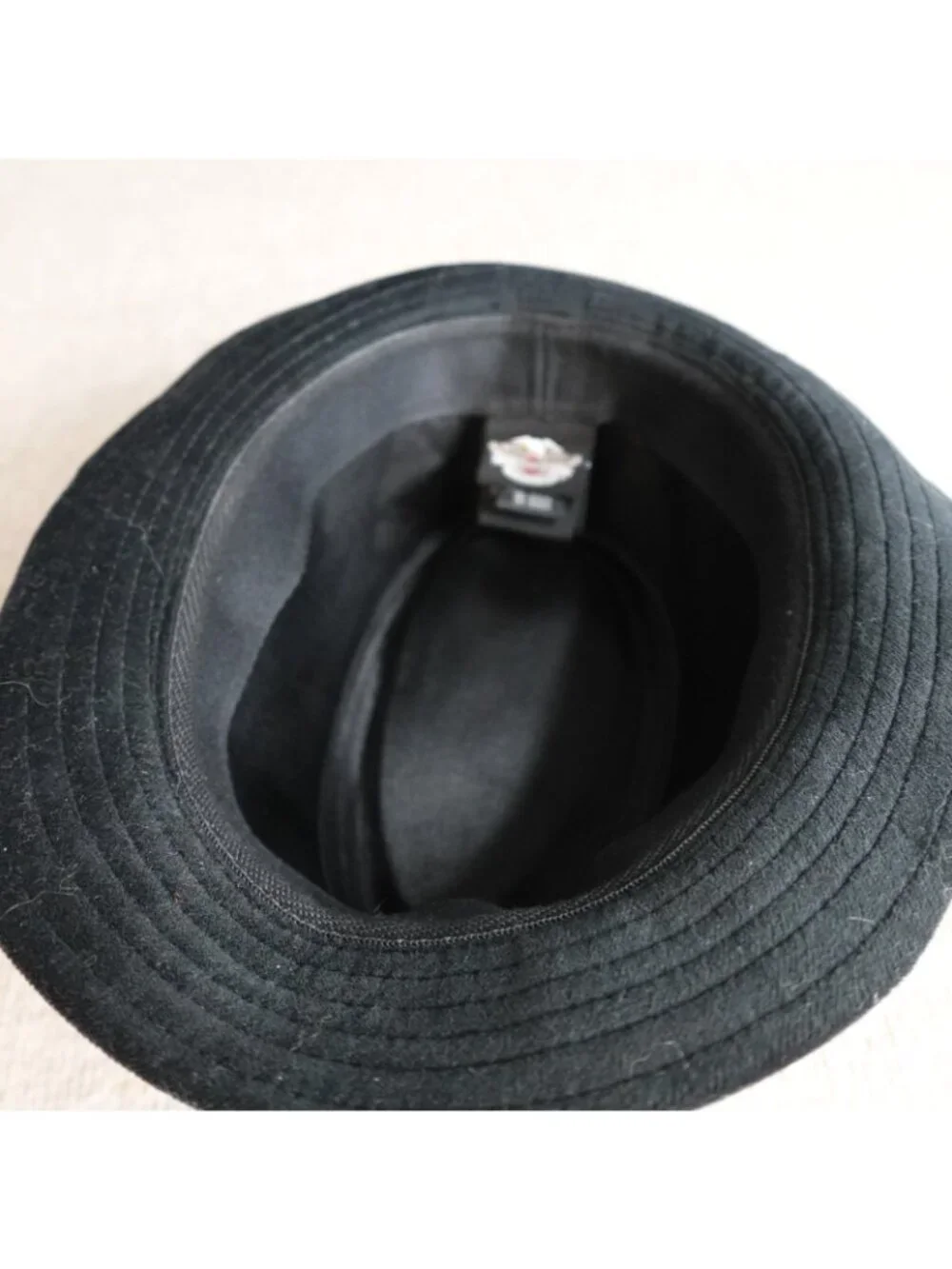 Harley Davidson Womens Hat Medium Black Fedora Velvet Cotton